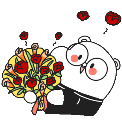 Bear Flower Sticker - Bear Flower Love Stickers