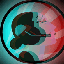 an illustration of a woman smoking a cigarette with a circle around her head