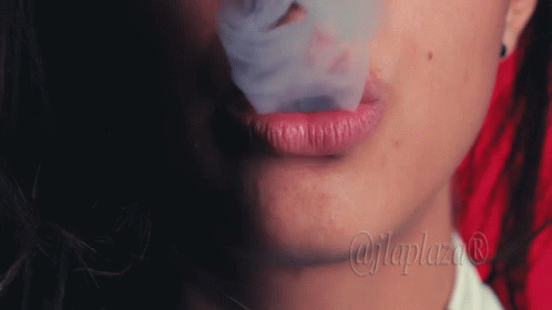 red lips smoke gif