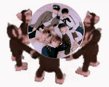 Txt Circle Monkey Circle GIF