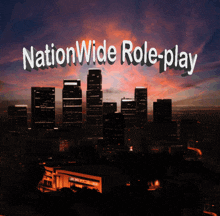 a picture of a city with the words nationwide role-play