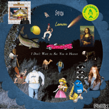 a gojira lemon album cover with a collage of images