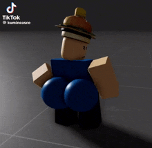 a tiktok video of a cartoon character with a hamburger on his hat
