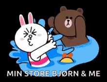 Splash Water Splash GIF - Splash Water Splash Cony And Brown GIFs