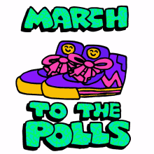march to the polls march rally protest walking shoes