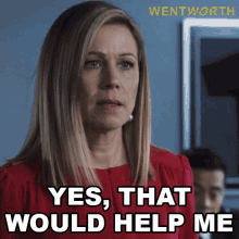 Yes That Would Help Me Ann Reynolds GIF - Yes That Would Help Me Ann Reynolds Wentworth GIFs