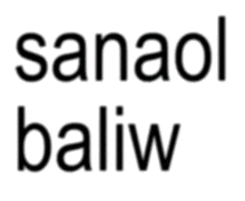 a white background with the words sanaol baliw written in black