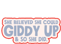 Giddy Up Cowgirl Sticker