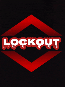 the word rockout is on a red and black background