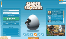 a shell shockers game is being played on a computer screen