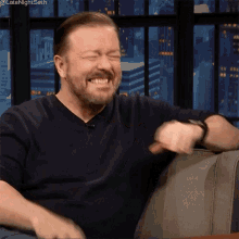Ricky Gervais Laugh GIF - Ricky Gervais Laugh Lol GIFs