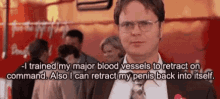 dwight trained my penis to retract the office rainn wilson