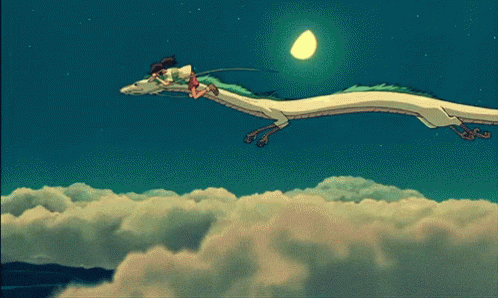 spirited away dragon flying