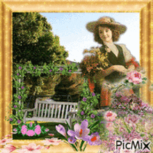 Blooming Park Woman GIF - Blooming Park Woman Middle Aged Woman GIFs