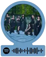a picture of a group of women with a spotify code below them