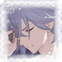 a drawing of a man with the words baby baby on the bottom