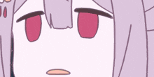 a cartoon drawing of a girl with purple hair