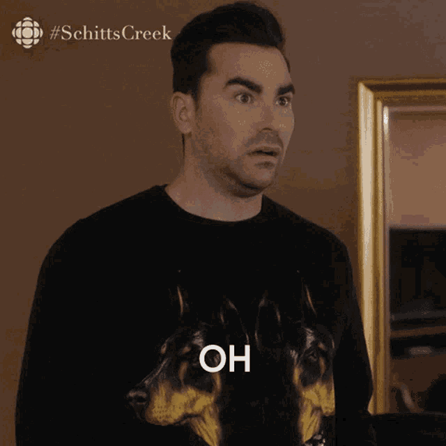 Schitts creek lucky me gif schitts creek lucky me shocked discover