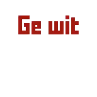 a red and white sign that says ge wit dit noit nie