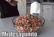 Mi Desayunito Con Cereales GIF - Cereal Milk Breakfast GIFs