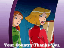 Totally Spies Clover GIF - Totally Spies Clover Your Country Thanks You GIFs