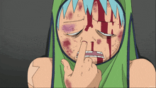 Black Star Bloody Face GIF - Black Star Bloody Face Soul Eater GIFs