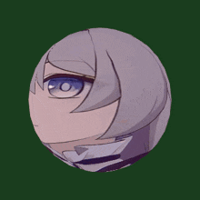 a drawing of a girl with white hair and blue eyes