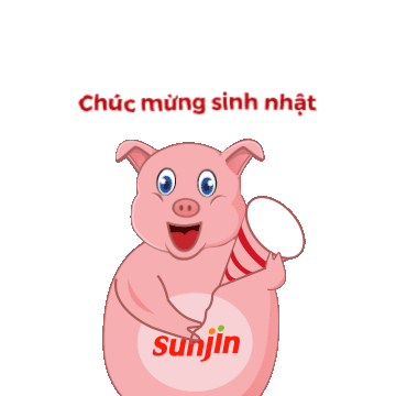 Pig Happy Pig Chuc Mung Sinh Nhạt Sticker - Pig Happy Pig Chuc Mung Sinh Nhạt Pig Sunjin Happy Stickers