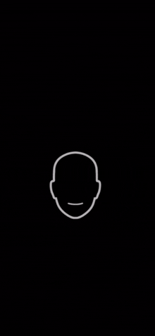 a silhouette of a man 's head with a mustache on a black background