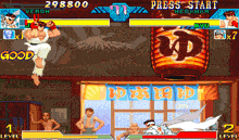a video game shows a fight between venom and ryu