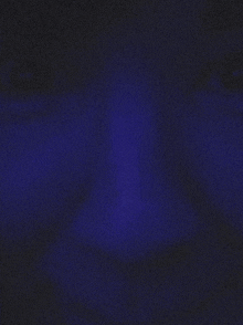 a blue and black background with a shadow of a person on it