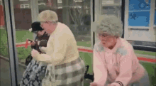 Fizzogs Dancing Grannies GIF - Fizzogs Dancing Grannies Bus Stop GIFs