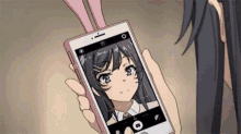 mai sakurajima bunny girl senpai anime selfie