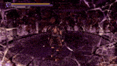a video game shows a samurai in a dark room