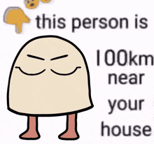 a drawing of a ghost with the words his perst 41 km near your head
