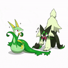 a cartoon drawing of a snake and a cat with chinese writing