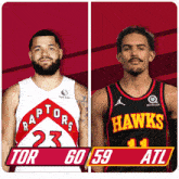 Toronto Raptors (60) Vs. Atlanta Hawks (59) Half-time Break GIF