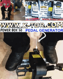 pedal generator power box50 ktor watts