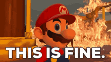 Smg4 Mario GIF - Smg4 Mario This Is Fine GIFs