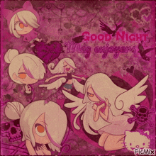 a picture of a girl with the words good night meg enjoyers on the bottom