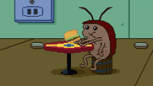 Krabby Patty Cockroach GIF - Krabby Patty Cockroach Pixel GIFs