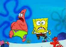 Spongebob And Patrick Run GIF