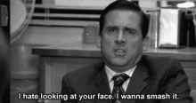 I Dont Like Your Face GIF - The Office Michael Scott Hate Your Face GIFs