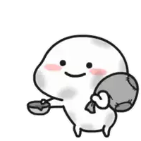a cartoon character is holding a purse and a bag on his back .