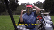 Wearing Helmet Pointing GIF
