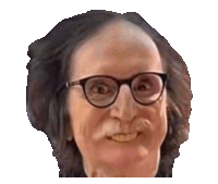 a close up of a person wearing glasses and smiling .