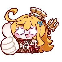 a cartoon of a girl giving a thumbs up sign