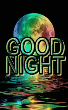 Good Night Rainbow Moon GIF