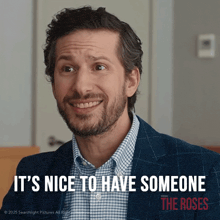 a picture of a man with the words it 's nice to have someone on the bottom