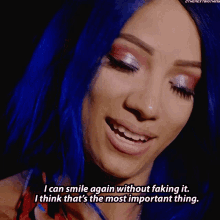 Sasha Banks I Can Smile Again Without Faking It GIF - Sasha Banks I Can Smile Again Without Faking It Most Important Thing GIFs